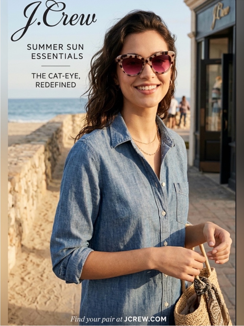 NWT ~ J. Crew Tortoiseshell Cat-Eye Sunglasses with Gradient Lenses